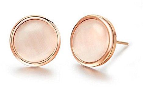 Kim Johanson Damen Ohrringe *Perle* aus Edelstahl in Roségold inkl. Schmuckbeutel