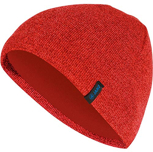JAKO Strickmütze, Größe:Senior, Farbe:rot meliert