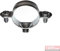 Ram - Collier Simple Métalliques Acier, 32mm, Argent, Sachet de 5