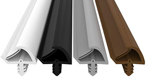 Guarnizione per porta – 3 mm larghezza di scanalatura – 7 mm profondità di scanalatura – 12 mm larghezza di piegatura marrone 5m