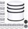 Relaxdays 10 x Türstopper für den Boden, Schwerer Türpuffer, für Türen & Fenster bei Luftzug, 3 Gummiringe, ∅ 7 cm, weiß