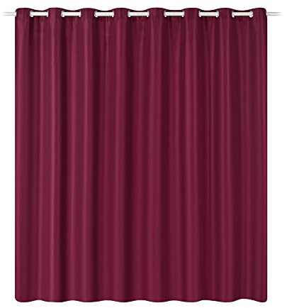 JEMIDI Vorhang Blickdicht - Gardine mit Ösen Anbringung - Ösenschal Dekoschal 100% Polyester lang für Wohnzimmer Schlafzimmer - einfache Montage