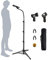 FACAILO Mikrofonständer, Mikrofonständer, Schwanenhals, höhenverstellbar, 90-150 cm, mit Mikrofon-Clips und 0,95 cm - 1,6 cm Adapter, Mikrofonständer zum Singen