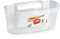 plastific Kitchen Over Cabinet Drawer Door Basket Hanging Attach a Trash Waste Bin Box Heavy-duty Rubbish Bin for Kitchen Cabinet Bathroom Car Office Etc (Transparent)