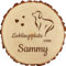 Sterngraf Baumscheibe 23cm personalisierte Holz-Scheibe Lieblingsplatz Dekoration Hunde-Freunde, Namens-Schilder, Accessoires für Hundekorb Hundehütte, Geschenke-Idee, MotivT4