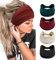 Stirnband Damen Breite Elastische Weiche Boho Haarbänder Leopard Print Haarschmuck Yoga Sport Haarband Mehrfarbig Haarreifen Damen