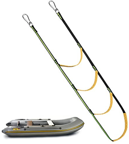Tianao Échelle en bateau à 4 marches - Échelle piscine - Cord'embarquement pour bateau gonflable, kayak, canoë, bateau à moteur