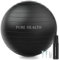 Pure Health Pregnancy Ball Anti Burst for Birthing Labour Pre Natal Exercise Yoga Exercise Gym Ball - Eco Friendly Material Includes Pump (XL (80-85cm), Black)