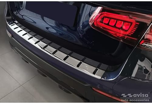 Avisa Edelstahl Heckstoßstangenschutz kompatibel mit Mercedes GLC (X253) 2015-2019 & Facelift 2019- 'STRONG EDITION', Silber