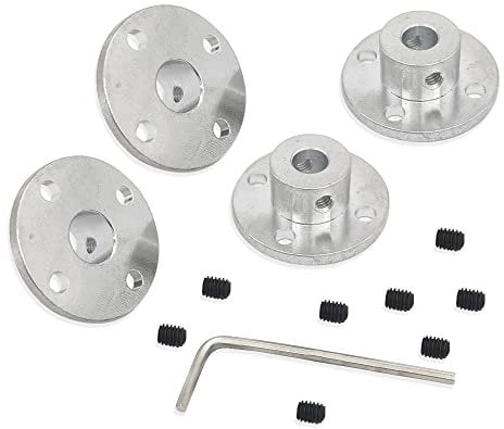 AFASOES 4 Pz Flange di Accoppiamento Giunto a Flangia Diametro Interno 8 mm Connettori di Accoppiamento Flangiato con 8 Viti e 1 Chiave per Fai Da Te e Motori di Modellini Radiocomandati