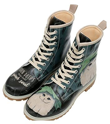 DOGO Vegane Damen Boots Stiefeletten - Rain Drops May Heal Your Soul 38