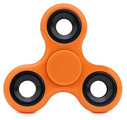 Toyland® Fidget Hand Spinner - Sollievo da Stress e ansia - 38 Design tra Cui Scegliere (Anelli Arancioni e Neri)