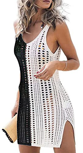 Timuspo Damen Badeanzug Aushöhlung Coverups Strandkleider für Bikini Bademode Pareos