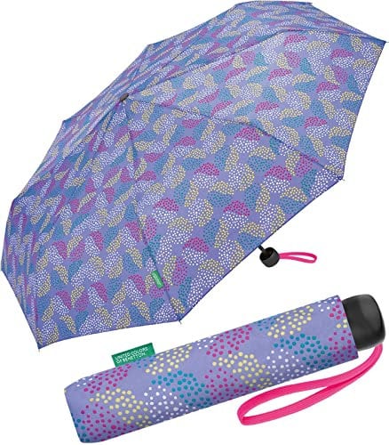Benetton Taschenschirm Super Mini Pop Dots - deep Periwinkle