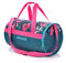 Borsa Palestra con Scomparto per Scarpe Borsone Viaggio Borse Piscina Sportiva Duffel Bag per Uomo Donna - Borsa a Tracolla Spalla Weekend Campeggio Sport Fitness 25L (Pink/Blue Flowers, 25L)