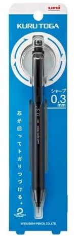 Uni Kuru Toga KS Mechanical Pencil | 0.3mm | Black [M3-KS]