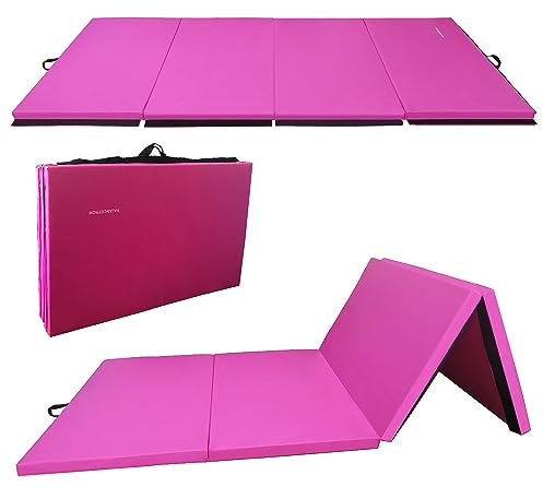 Signature Fitness Allzweck-Matten, extra dick, hohe Dichte, reißfest, für Gymnastik, Fitnessstudio, Aerobic, 120 x 200 x 5 cm, Rosa