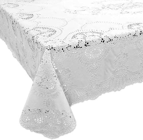 SCHÖNER LEBEN. Outdoor Tischdecke Häkelspitze Amira weiß 152x228cm