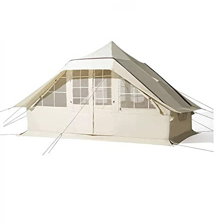 SilteD aufblasbares Campingzelt mit Pumpe, Glamping-Zelte für 5–8 Personen, einfacher Aufbau, 4-Jahreszeiten-wasserdichtes, winddichtes Outdoor-Haus zum Angeln, Camping und Wandern