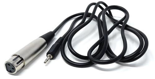 DRUT 2m 3.5mm Mono AUX Jack to XLR Female Socket Microphone Lead Cable 6.5ft