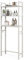 LIFEZEAL Étagère en Métal pour Machine à Laver, Étagères de Salle de Bain pour Lave-Linge, 63x26,5x170/178 cm, Meuble de Rangement sur Toilettes avec 3 Étagères (Blanc)