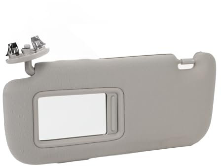 Visera Solar para Automóvil, Visera Solar para el Lado Izquierdo del Conductor/Visera Solar para el Lado Derecho del Pasajero, Visera Protectora Solar de Tela Gris (Izquierda: