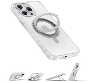 Anker FlexStand Magnetic Phone Case, Anti-Slip and Drop-Proof Protective Cover with Ring Stand, iPhone Mobile Case Compatible with MagSafe, Exclusively Designed for iPhone 14 Pro 6.1-Inch