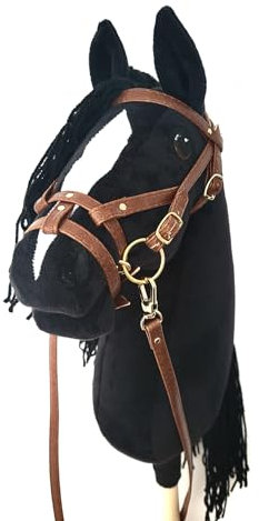 Hobby Horse Hobbypferd groß A3 (Pferd auf einem Stock) (Black)