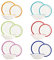 KASANOVA piatti Cloud - Servizio piatti 6 persone - Set 18 piatti in stoneware colori assortiti