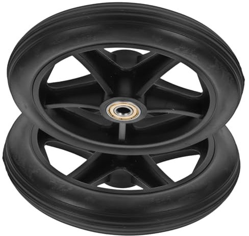 AUTSUPPL 2stücke Rollstuhl-vorderräder Ersatz Mit Vollgummireifen Für Rollstühle Und Gehhilfen Einfache Montage Rutschfeste Lauffläche