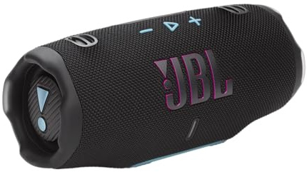 JBL Charge 6 Waterproof and Drop-proof Portable Bluetooth Speaker, Bold JBL Pro Sound and AI Sound Boost, 28 Hours Playtime, Built-in External Battery and Comes with a Strap