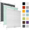 Fenster Plissee ohne Bohren zum Kleben auf Rahmen - Thermo Plisseerollo Innen - Rollo Jalousie, auf den Fensterrahmen, Faltrollo, Sichtschutz, Blickdicht, für Fenster & Tür - Weiß, 80 x 120 cm