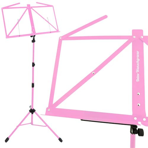 keepdrum MUS3PK Notenständer Pink mit personalisierter Gravur