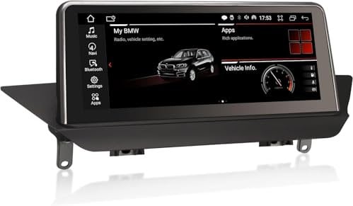 10.25 Android 14 8-Kern 4GB RAM+64GB ROM Bluetooth Autoradio GPS Navi für BMW X1 E84 (2009-2015) CIC Unterstützt Kabellos CarPlay IPS Touch Screen iDrive OEM Radio DAB+ Android Auto WiFi TPMS CanBus