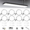 8Stks Aufhängung Drahtseil von Licht Set, 1.5mm x 1.5m Spiegel Ketten Draht, Verstellbarer Lampenaufhängung Draht, Hochleistungs Hängebilder Draht, Geflochtener Aufhängedraht für LED Panelleuchten