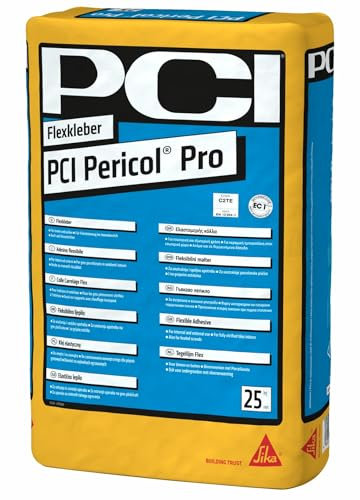 PCI Pericol PRO 25 kg Flexkleber Grau Dünnbettmörtel zur Verlegung von keramischen Fliesen und Platten Fliesenkleber