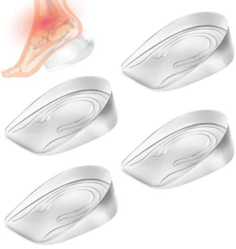 KineticKraft Gel Heel Cups, 2 Pairs Silicone Heel Cup Pads (Size: 35-40)