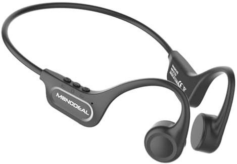 MONODEAL Cuffie Conduzione Ossea Open Ear Auricolari Conduzione Ossea Bluetooth 5.3 Auricolari Sport Impermeabili IPX6, Porta Ricarica Type-C per Corsa Fitness Ufficio