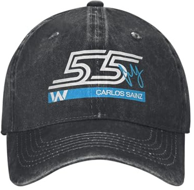 Baseballkappe Vintage Williams Racing Team Unisex Style Distressed Denim Snapback Cap Carlos Sainz F1 Outdoor Verstellbare Mützen Hut PLeisure Sportgeschenke