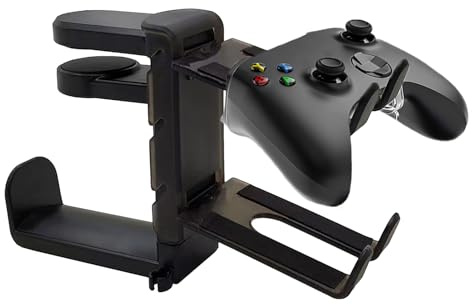 Headphone Hanger Stand Punch-Free Storage Rack Table Organizer | Under Desk for Game Controllers Headphones Game Accessories
