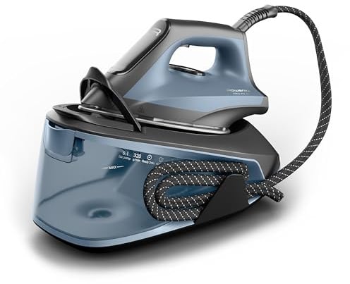 Rowenta Force Pro 300 VR5431F0 Station de repassage, 110 g/min, boost de vapeur 320 g/min, 6,1 bar et temps de préchauffage en 2 min, réservoir de 1,4 l, mode Eco, résultats professionnels
