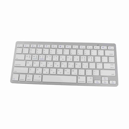 Cocoarm Tastiera Bluetooth, Wireless Slim Bilingue con Design Ergonomico, a Commutazione a Forbice, per Tablet Laptop Smartphone OS X (coreano)