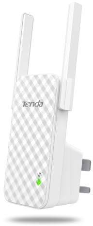 Tenda A9 N300 Universal Range Extender, Broadband/Wi-Fi Extender, Wi-Fi Booster/Hotspot, Plug and Play, UK Plug