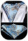 HISDERN Krawattenschal Herren Hellblau Hochzeit Punkt Halstuch Taschentuch Paisley Business Ascot Krawatte und Einstecktuch Set