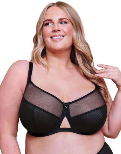 Curvy Kate Victory Balcony Bra Underwired Womens Underwear Lingerie Black D-J