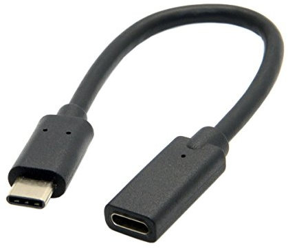 Cable de extensión USB C USB 3.1 tipo C macho a hembra, cable corto Thunderbolt 3 para Nintendo Switch, MacBook Pro, Surface Go, Steam Deck, Galaxy y más (180 grados)