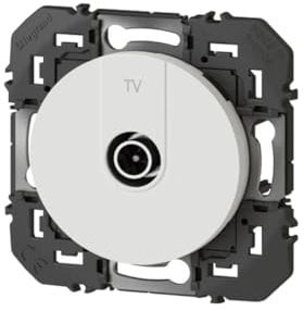 Prise TV simple étoile blindée DOOXIE finition blanc
