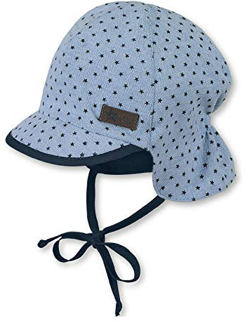 Sterntaler Baby - Jungen Schirmmütze Mit Nackenschutz 1601931 Sonnenhut, Blau (Himmel 325), 47 EU