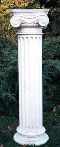 Casa Padrino Barock Säule/Gartensäule Weiß 24 x 24 x H. 90 cm - Gartendeko Accessoires
