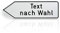 Betriebsausstattung24 Wegweiser-Schild - Mit Wunschprägung - 60,0 x 25,0 cm - In Pfeilform - Linksweisend - Ecken abgerundet - Aluminium - Weiß
